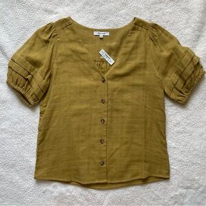 Madewell Pembroke Top in Mahan Plaid Size XS